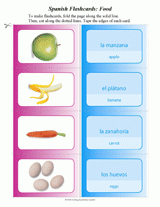 Spanish Word Wall Cards - Alimentos/Food by Teach Simple