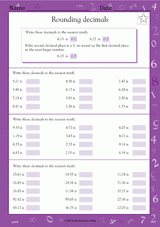 rounding decimals to the nearest whole number worksheet grade 5 teachervision