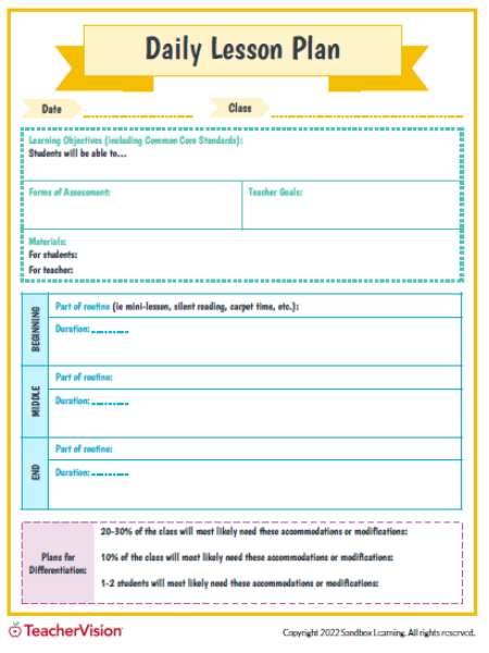 7 Daily Lesson Planner Example Sampletemplatess Sampletemplatess Riset