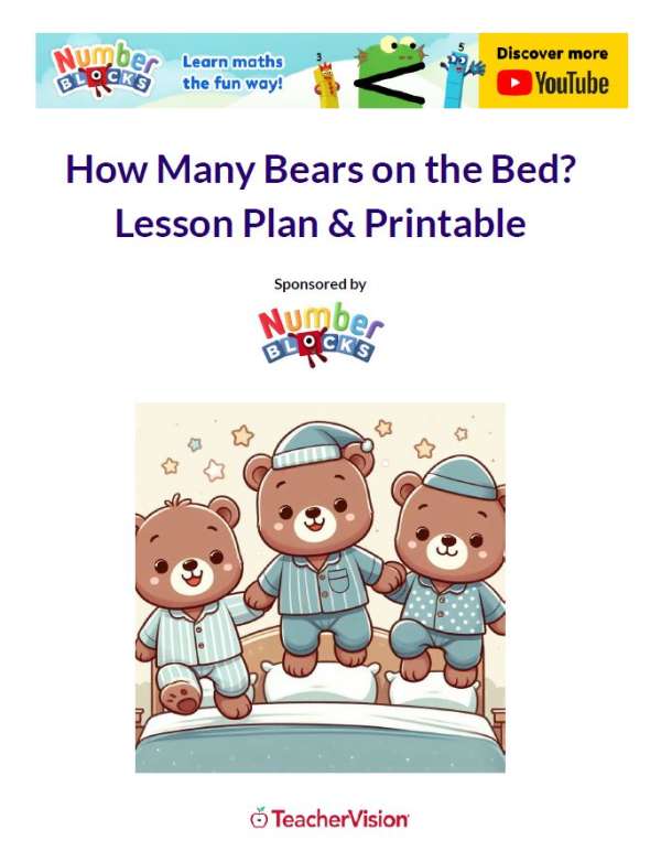 How Many Bears on the Bed? Pre-K Math Lesson Plan