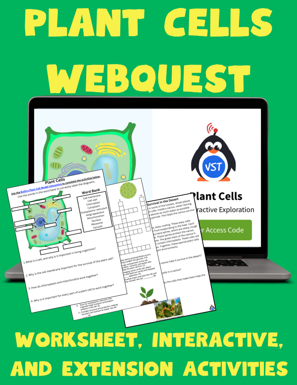 Plant Cell Worksheet & Webquest Bundle