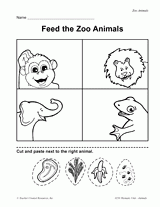 feed the zoo animals printable pre k 1st grade teachervision