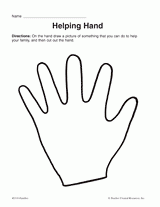 Helping Hand Printable (Pre-K - 1st Grade) - TeacherVision