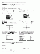 TI-82/83 Graphing Trig Functions and Inverses