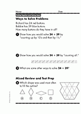 Math Worksheet: Ways to Solve Problems - TeacherVision