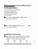 Math Worksheet: The Pineapple Problem - TeacherVision