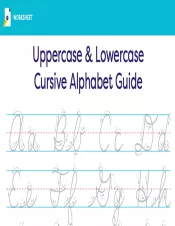Cursive Writing - Lowercase and Uppercase Alphabet - TeacherVision ...