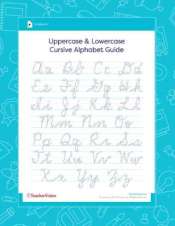 Cursive Alphabet Uppercase And Lowercase Teachervision