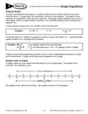 Pre-Algebra Graphing Equations Worksheet Grades 5 to 8 Math - TeacherVision