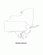 blank map of mid atlantic states Mid Atlantic Printable Pre K 12th Grade Teachervision blank map of mid atlantic states