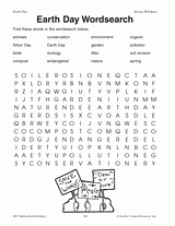 Earth Day Word Search Printable Game For Students Grades 3 5 Teachervision