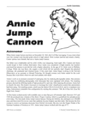 Annie Jump Cannon Astronomer Printable 4th 8th Grade Teachervision