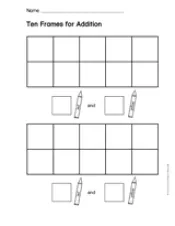 Ten Frames For Addition - Teachervision