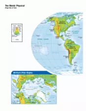 physical map of the world teachervision