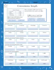 Conversions: Length - Math Practice Worksheet (Grade 4) - TeacherVision