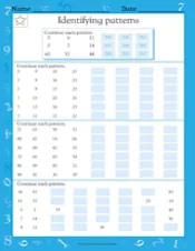 Identifying Increasing & Decreasing Number Patterns I Worksheet (Grade