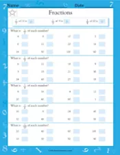 Finding Fractions - Math Practice Worksheet (Grade 3) - TeacherVision