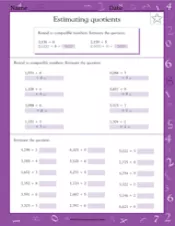 my homework lesson 5 estimate quotients answer key