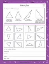 Triangles - Math Practice Worksheet (Grade 5) - TeacherVision