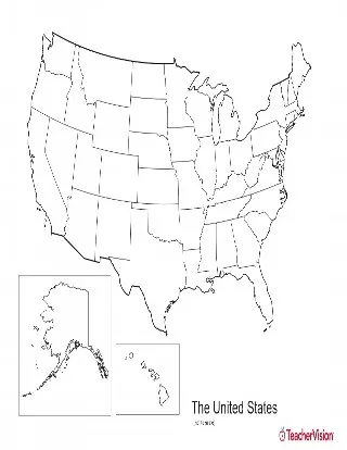 Blank Map of the US with States | Geography Printable - TeacherVision