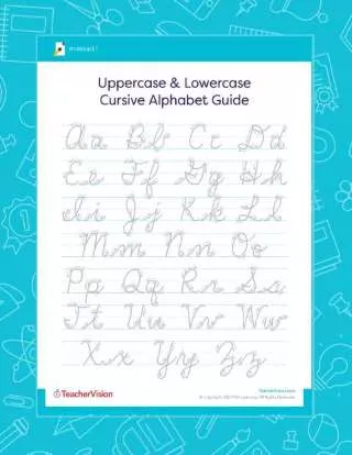 Cursive Handwriting Worksheet for Teachers, Perfect for grades 1st, 2nd,  3rd, 4th, 5th, 6th, K, Pre K, English Language Arts Classroom Resources