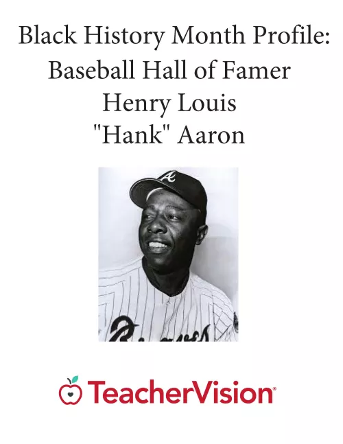 Black History Month  Henry Hank Aaron 