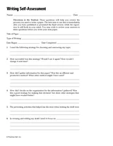 Writing Self-Assessment Printable (4th - 12th Grade) - TeacherVision