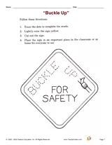 Buckle Up: Seatbelt Safety Printable (K - 1st Grade) - TeacherVision