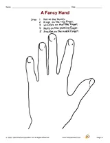 A Fancy Hand Printable (K - 1st Grade) - TeacherVision