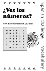 Spanish Numbers Word Search (Foreign Languages Printable, 5th-12th