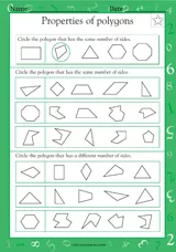 Properties of Polygons Worksheet (Grade 1) - TeacherVision